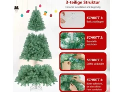 Costway Künstlicher Weihnachtsbaum mit Beleuchtung Christbaum 180cm