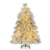 Costway Künstlicher Weihnachtsbaum Beleuchtung mit LED-Lichtern 146cm
