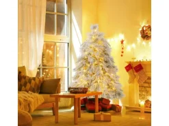 Costway Künstlicher Weihnachtsbaum Beleuchtung mit LED-Lichtern 146cm