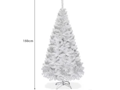 Costway Künstlicher Weihnachtsbaum 150cm mit 350 PVC Nadeln & Ständer