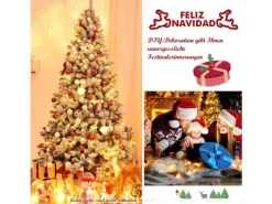 Costway Künstlicher Weihnachtsbaum 1346 Spitzen PVC 225cm