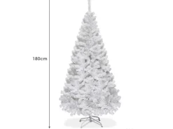 Costway Künstlicher Weihnachtsbaum 180cm mit 650 PVC Nadeln & Ständer