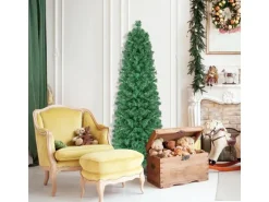 Costway Künstlicher Weihnachtsbaum mit Beleuchtung & 361 Spitzen 150cm