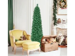 Costway Künstlicher Weihnachtsbaum mit Beleuchtung & 517 Spitzen 180cm