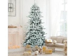Costway Künstlicher Weihnachtsbaum 210cm Bleistiftbaum 1108 Spitzen