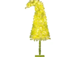 Costway Künstlicher Weihnachtsbaum mit Beleuchtung und Schnee 180cm