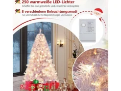 Costway Künstlicher Weihnachtsbaum Tannenbaum Lavendelviolett 180cm