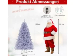 Costway Künstlicher Weihnachtsbaum Tannenbaum Lavendelviolett 180cm
