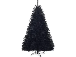 Costway Künstlicher Weihnachtsbaum mit Klappsystem Schwarz 180cm