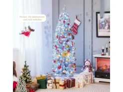 Costway Künstlicher Weihnachtsbaum Bleistift 180cm Weiß