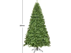 Costway Künstlicher Weihnachtsbaum 225cm mit Ständer & 1346 Spitzen