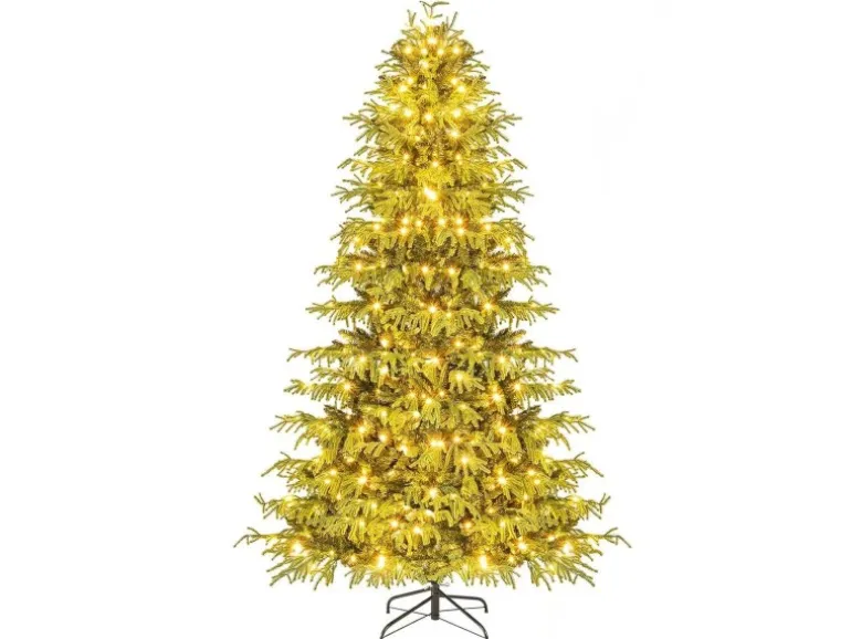 Costway Künstlicher Weihnachtsbaum mit Beleuchtung Tannenbaum 210cm