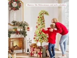 Costway Künstlicher Weihnachtsbaum mit Beleuchtung und Schnee 210cm