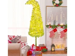 Costway Künstlicher Weihnachtsbaum mit Beleuchtung und Schnee 210cm