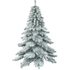 Costway Künstlicher Weihnachtsbaum mit Schnee mit Metallständer 180cm