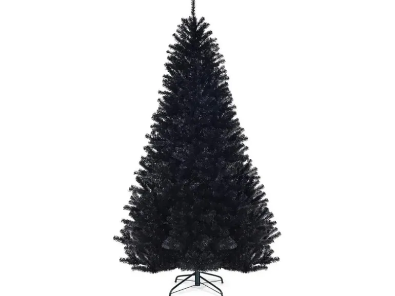 Costway Künstlicher Weihnachtsbaum mit Klappsystem Schwarz 225cm