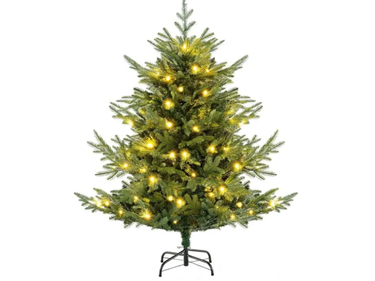 Costway Künstlicher Weihnachtsbaum mit Beleuchtung 135 cm