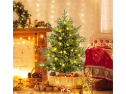 Costway Künstlicher Weihnachtsbaum mit Beleuchtung 135 cm