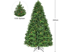 Costway Led Künstlicher Weihnachtsbaum Tannenbaum Geschmückt 240cm
