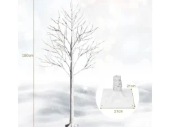 Costway LED Lichterbaum Birkenbaum Tannenbaum Christbaum 180cm