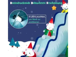 Costway LED Schneerutsche & Weihnachtsbaum & 3 Eisbären 220cm