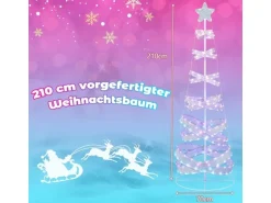 Costway Led Spiral Weihnachtsbaum Beleuchteter Tannenbaum 210cm