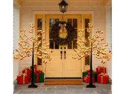 Costway Leuchtbaum mit 480 Leds & 384 Kugeln 150 cm Weihnachtsdeko