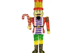 Costway Weihnachten Nussknacker Figur mit 110 Leds 170cm Weihnachtsdeko