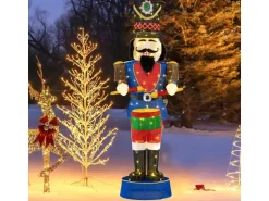 Costway Weihnachten Nussknacker Figur Groß Weihnachtsdeko XXL 185 cm