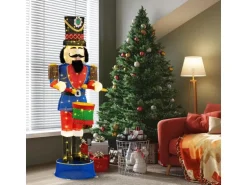 Costway Weihnachten Nussknacker Figur Groß Weihnachtsdeko XXL 185 cm