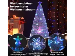 Costway Weihnachtsbaum Künstlich mit Beleuchtung Tannenbaum 180cm