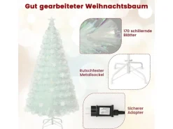 Costway Weihnachtsbaum Künstlich mit Beleuchtung Tannenbaum 150cm