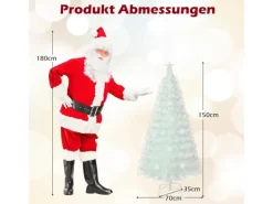 Costway Weihnachtsbaum Künstlich mit Beleuchtung Tannenbaum 150cm