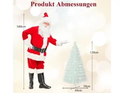 Costway Weihnachtsbaum Künstlich mit Beleuchtung Tannenbaum 120cm