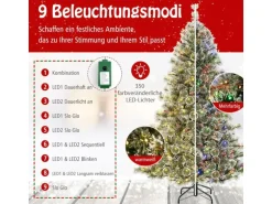 Costway Weihnachtsbaum mit Beleuchtung Scharnierstruktur & 360°180cm