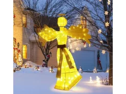 Costway Weihnachtsengel Beleuchtet Groß Weihnachtsdeko 150 cm