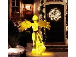 Costway Weihnachtsengel Beleuchtet Groß Weihnachtsdeko 150 cm