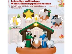 Costway Weihnachtskrippe Nachstellung Der Geburt Jesu 180 cm