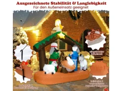 Costway Weihnachtskrippe Nachstellung Der Geburt Jesu 180 cm