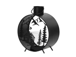 Decoris Laterne 18 cm x 18 cm x 22 cm Schwarz