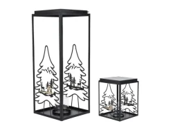 Decoris Laternen-Set 2-teilig Schwarz