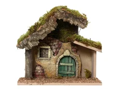 Decoris Weihnachtskrippe Holz 23 cm x 11 cm x 21 cm