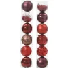 Decoris Weihnachtskugel Kunststoff Ø 15 cm Rot 6 Stück