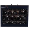Decoris Weihnachtskugel-Set Glas Schwarz 21-teilig