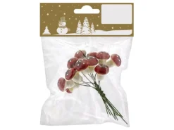 Deko Fliegenpilze Rot-Weiß mit Draht je 2 cm