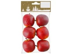 Deko Äpfel aus Kunststoff in Rot-Gelb 6 er Beutel Ø 4,5 cm