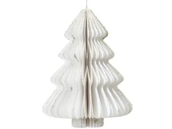 Deko-Anhänger Weihnachtsbaum Papier 15 cm Weiß