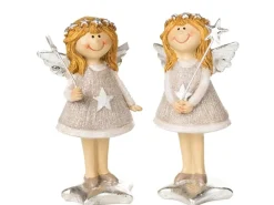 Deko-Engel stehend mit Flügeln 2 Stk. sortiert