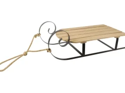 Deko-Holzschlitten Natur 61,5 cm x 31 cm x 21,5 cm