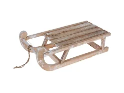 Dekoschlitten mit LED 50 cm x 24 cm x 16,5 cm Natur